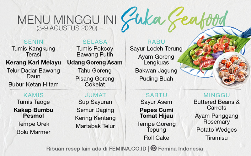 Contoh Menu Masakan Untuk Seminggu LukeRoCantrell